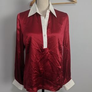 Silk Christmas Blouse. Medium